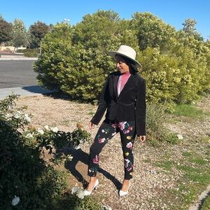 BCBGMaxAzria Black Velvet Blazer